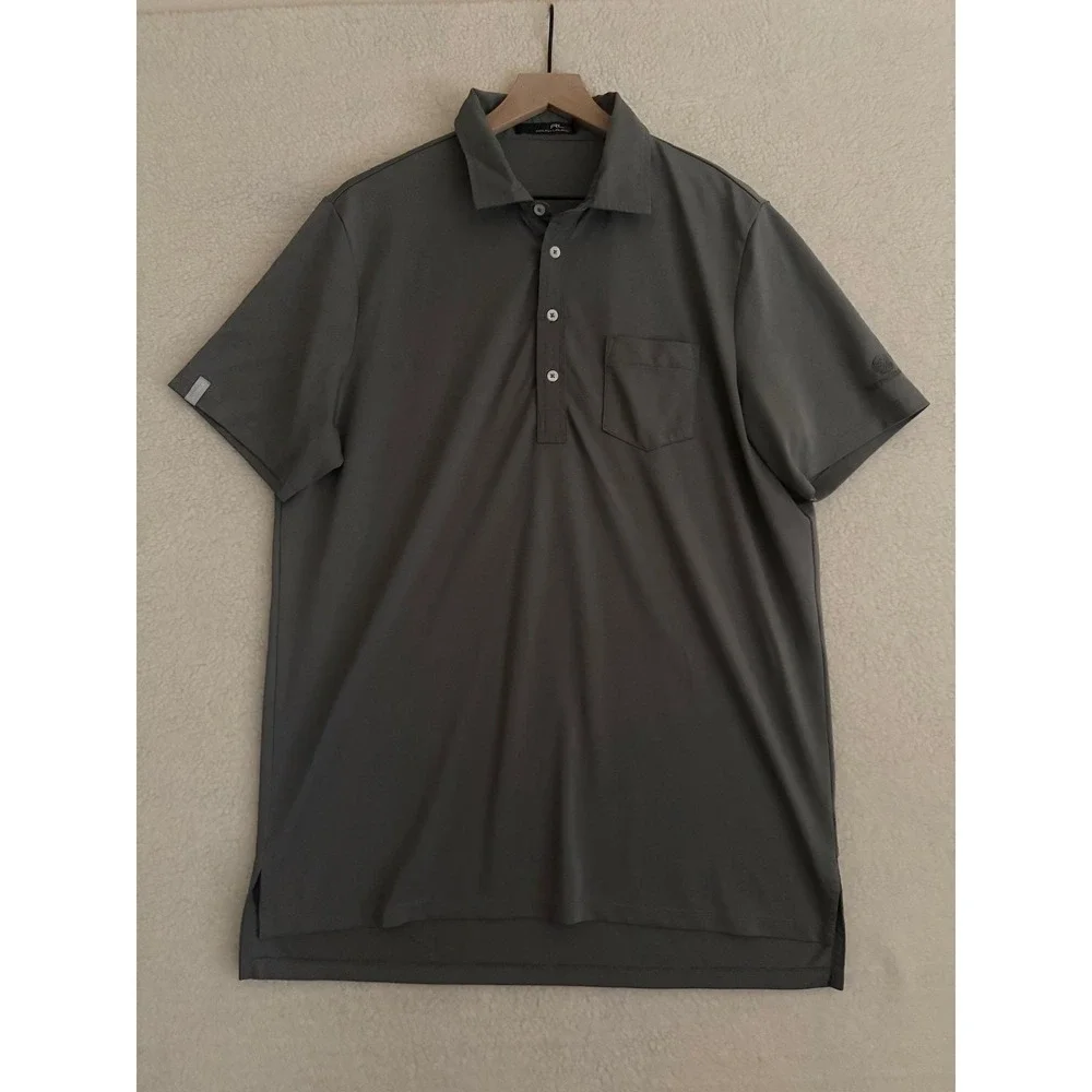 RLX Ralph Lauren Polo Shirt Mens Large Gray The Phoenician Golf Performance